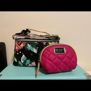 Betsey Johnson Makeup Case/Bag with smaller makeup bag